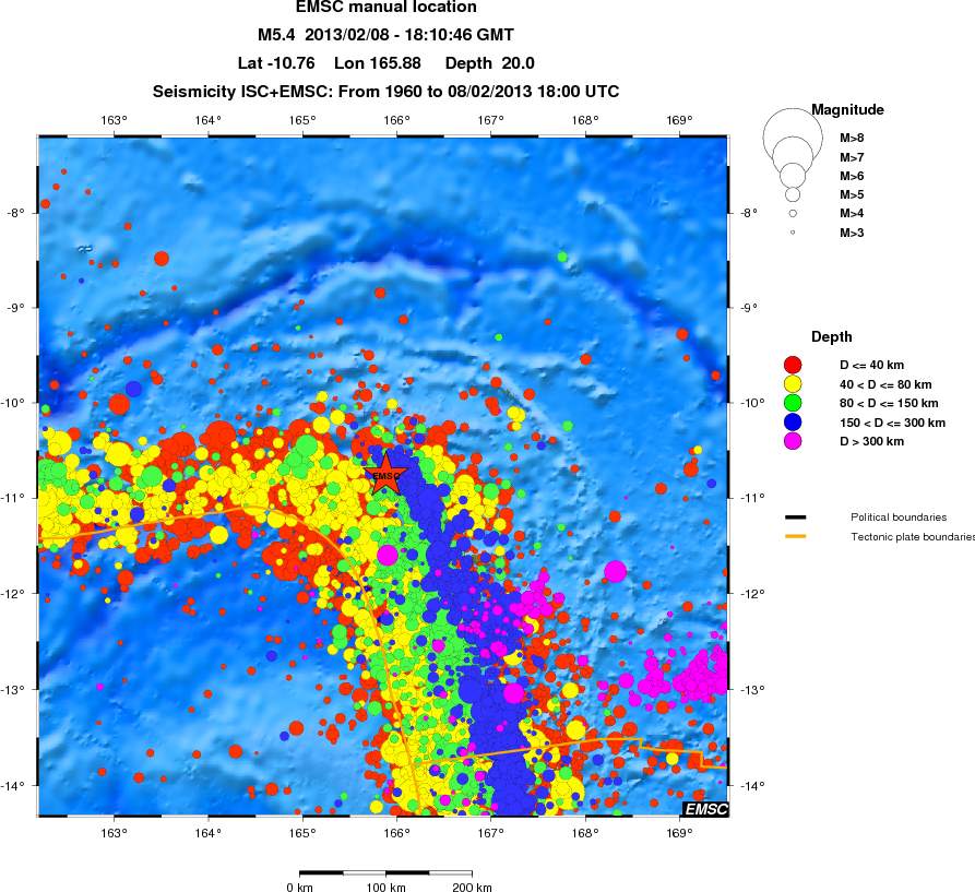 regional historical seismicity