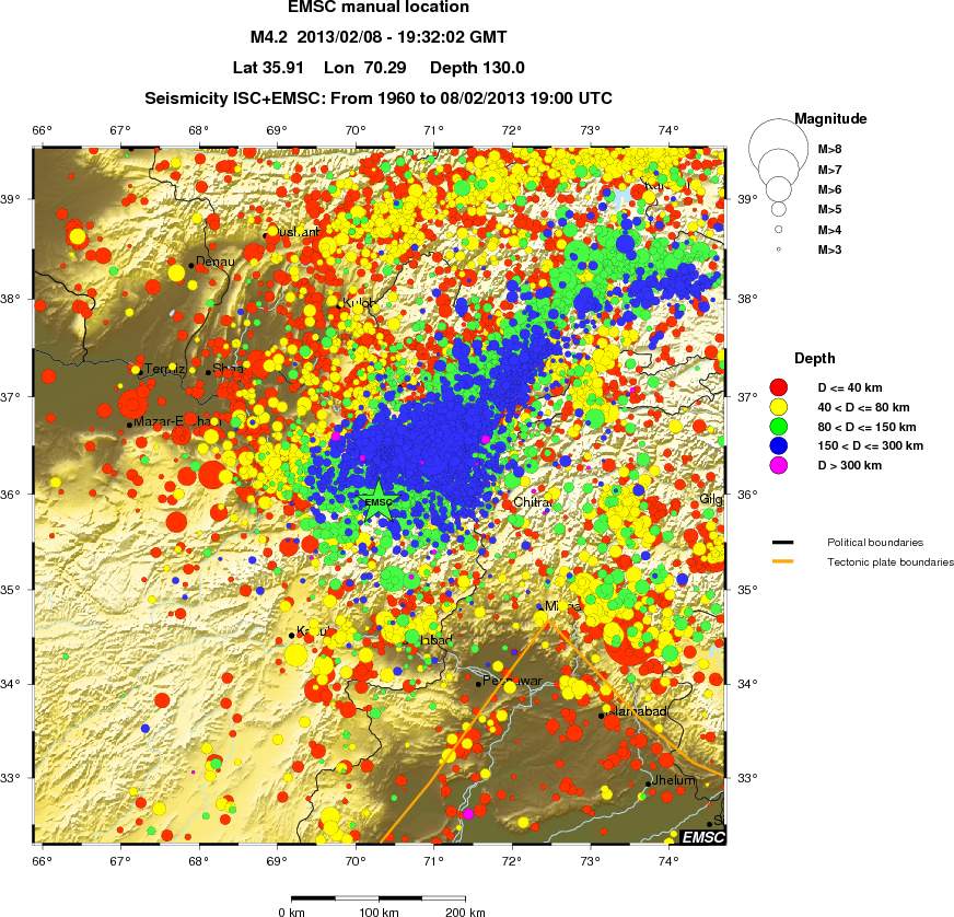regional historical seismicity