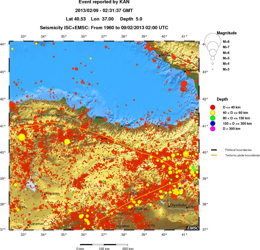 regional historical seismicity