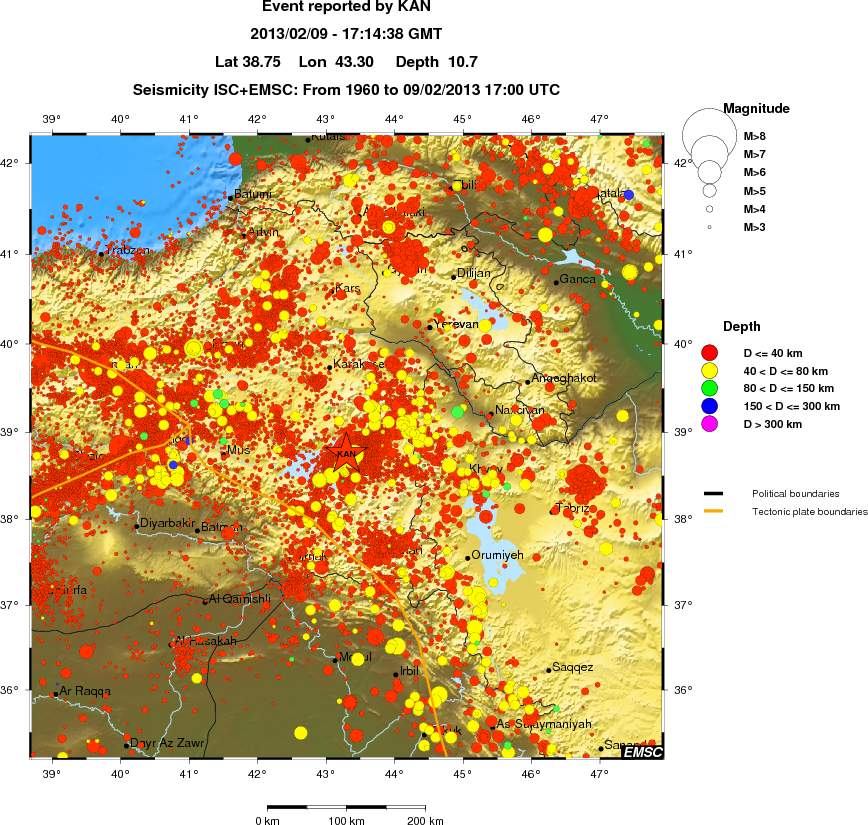regional historical seismicity