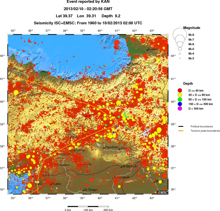regional historical seismicity