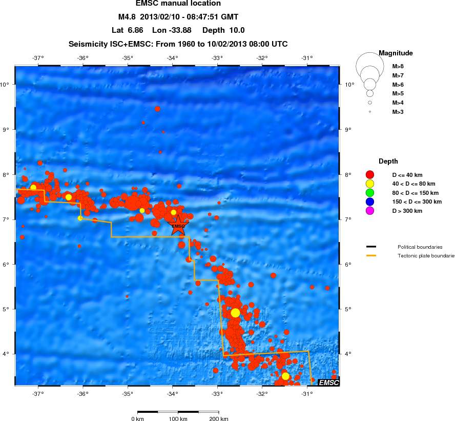 regional historical seismicity