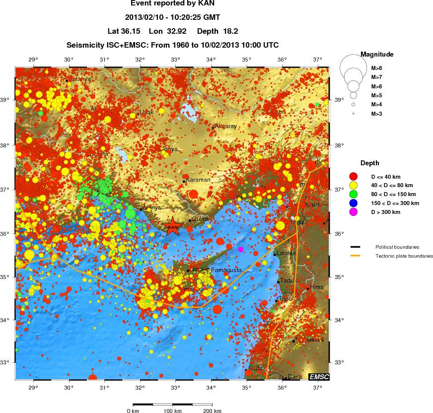 regional historical seismicity