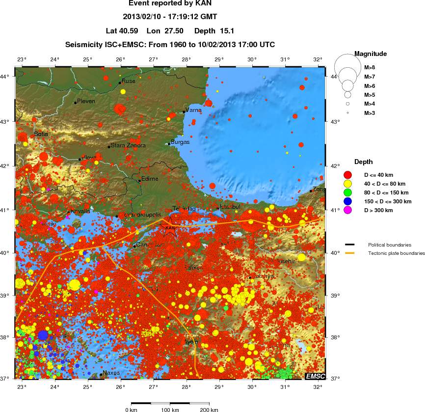 regional historical seismicity
