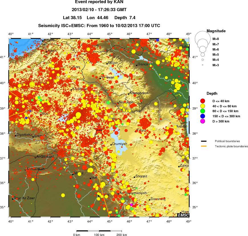 regional historical seismicity