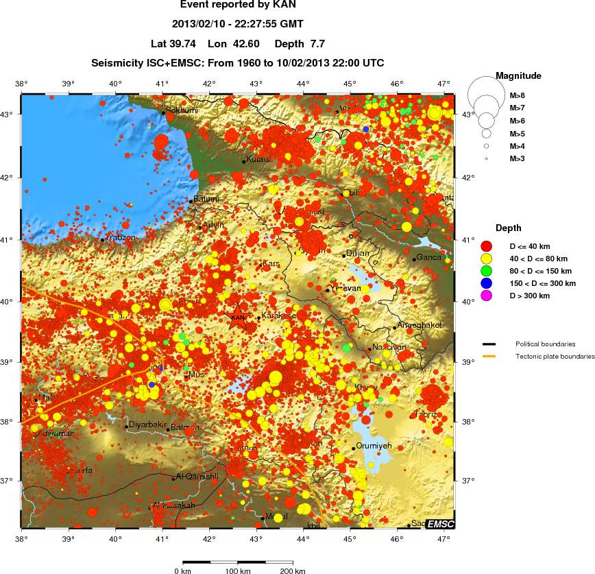 regional historical seismicity