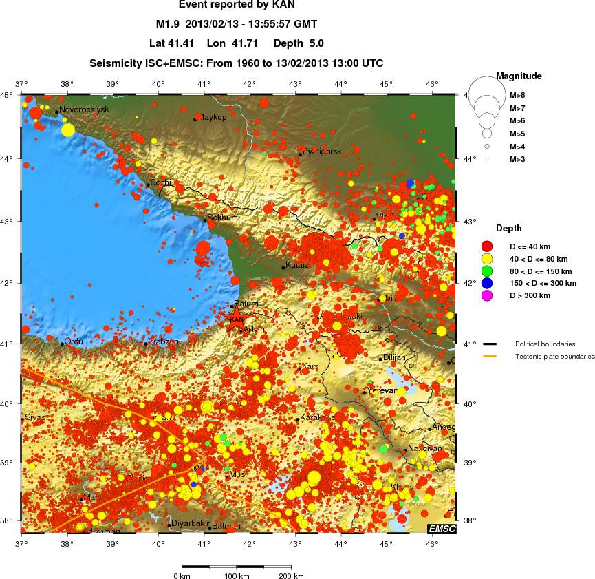 regional historical seismicity