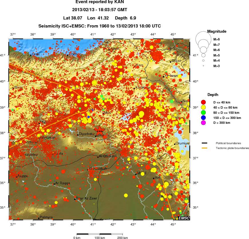 regional historical seismicity