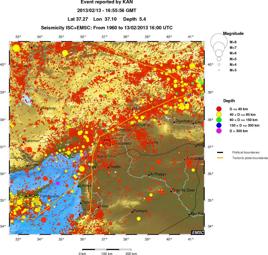regional historical seismicity