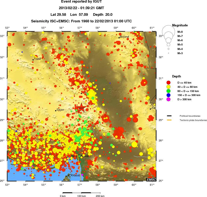 regional historical seismicity