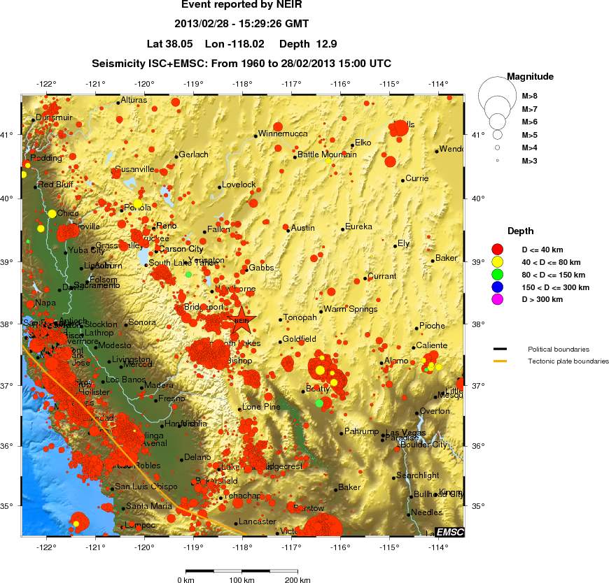 regional historical seismicity