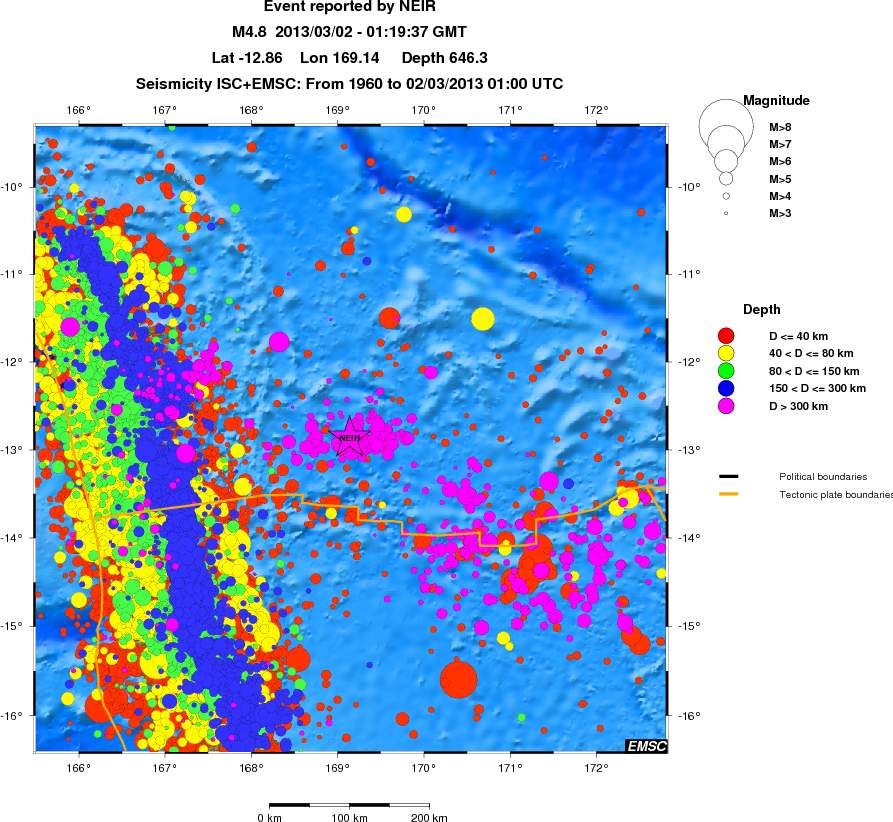regional historical seismicity
