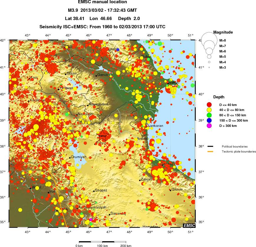 regional historical seismicity