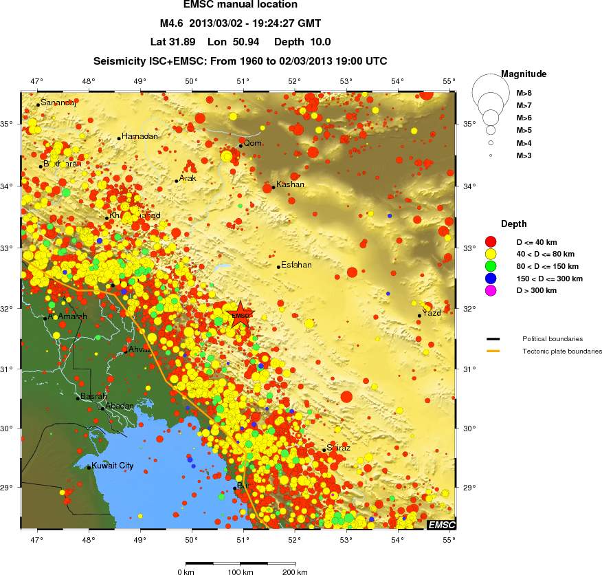 regional historical seismicity