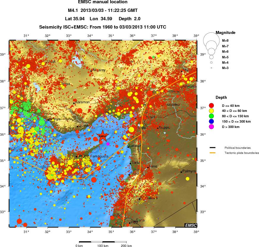 regional historical seismicity