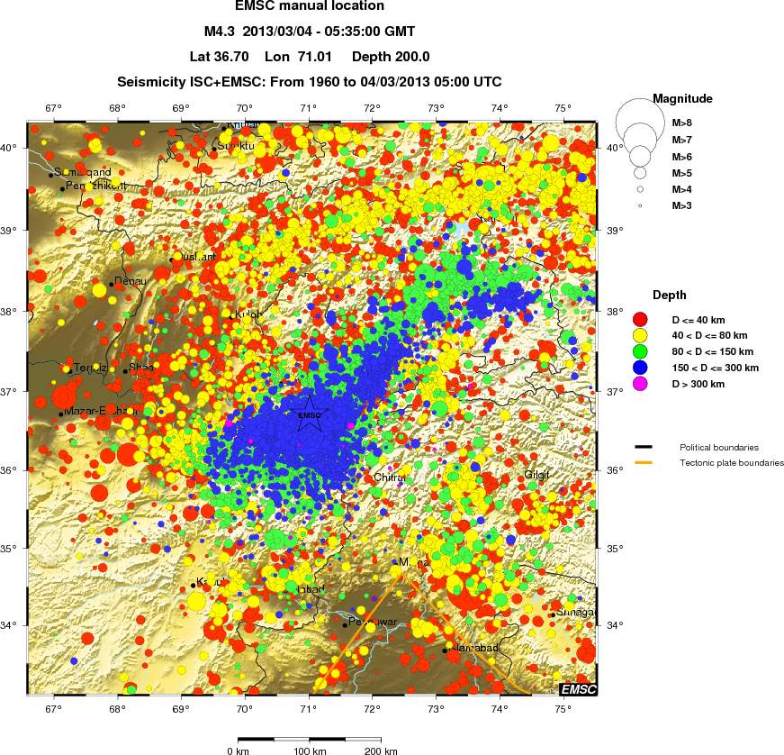 regional historical seismicity