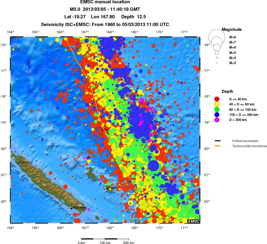 regional historical seismicity