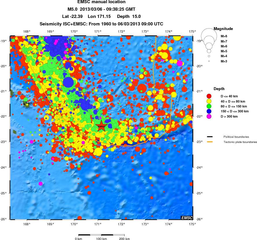 regional historical seismicity