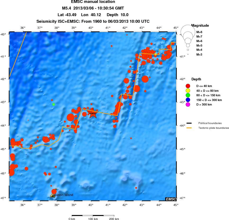 regional historical seismicity