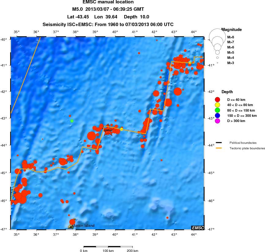 regional historical seismicity