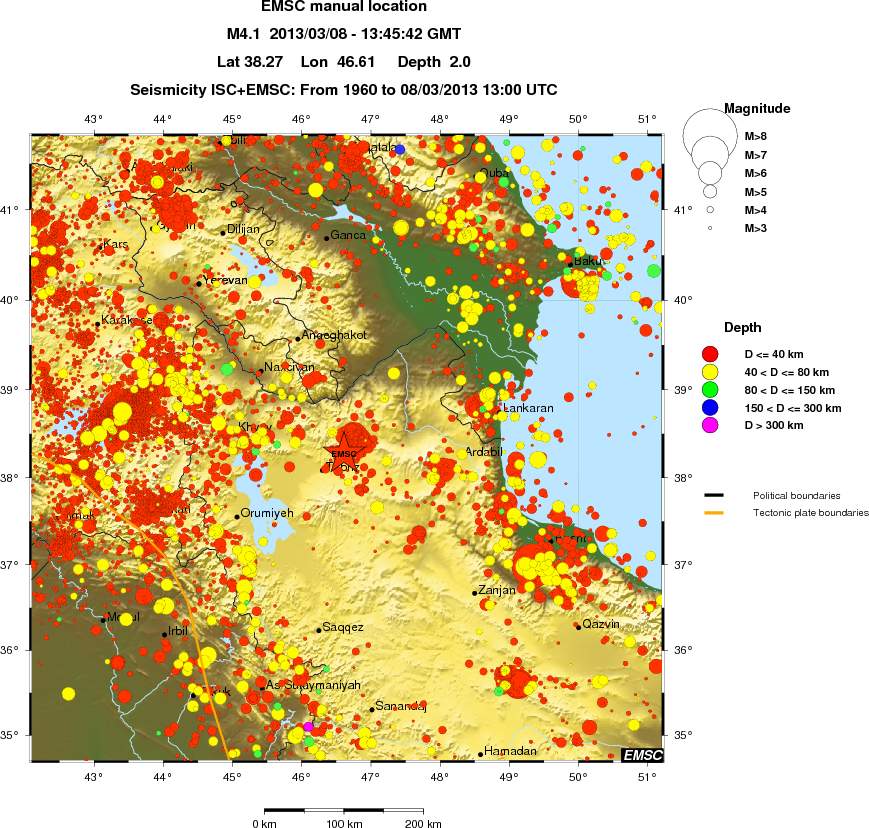 regional historical seismicity