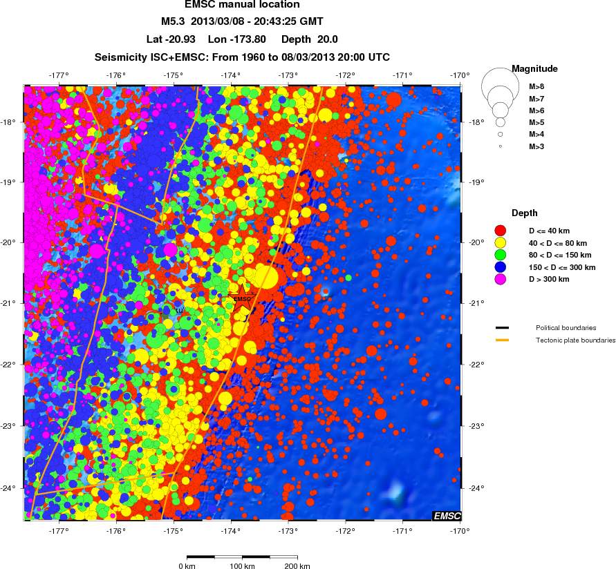 regional historical seismicity