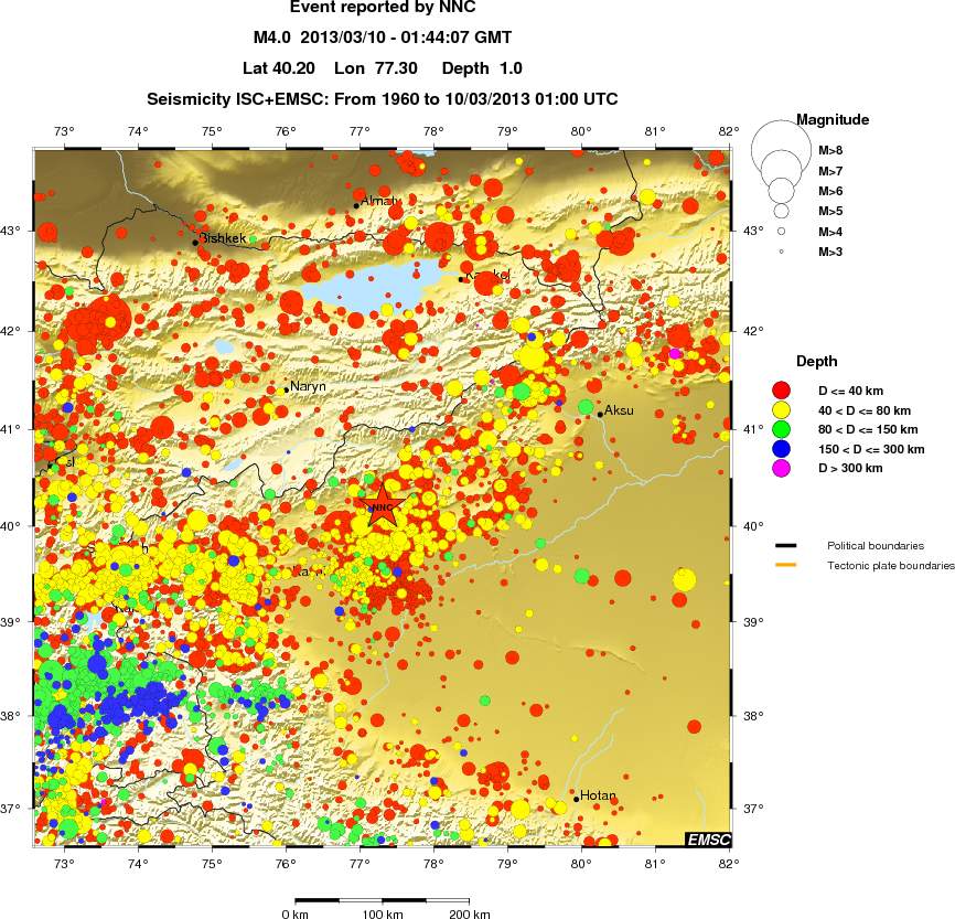 regional historical seismicity