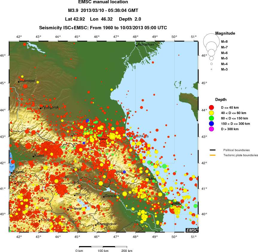 regional historical seismicity