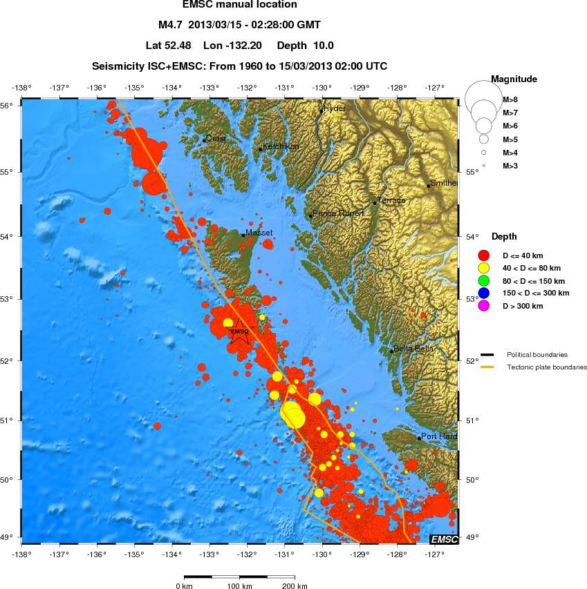 regional historical seismicity