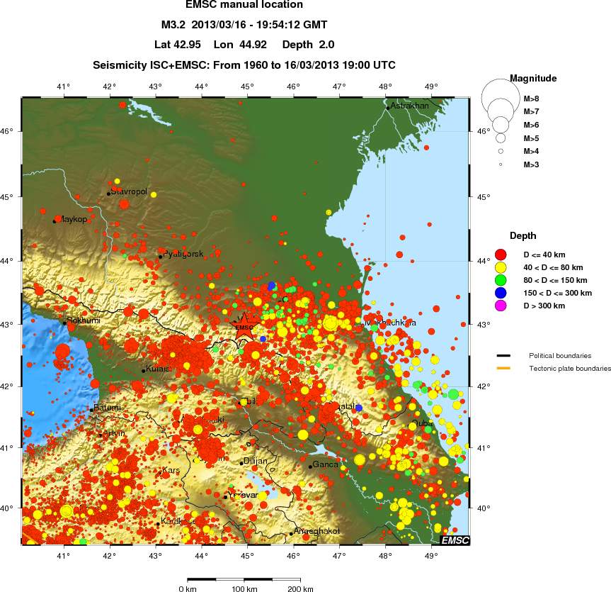 regional historical seismicity