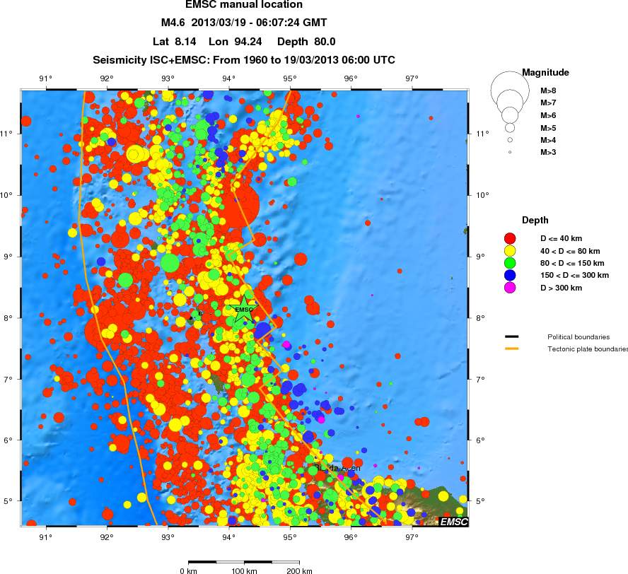 regional historical seismicity