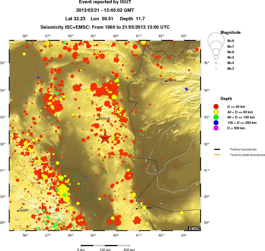 regional historical seismicity
