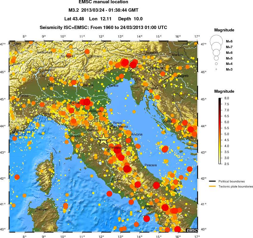 regional magnitude historical seismicity