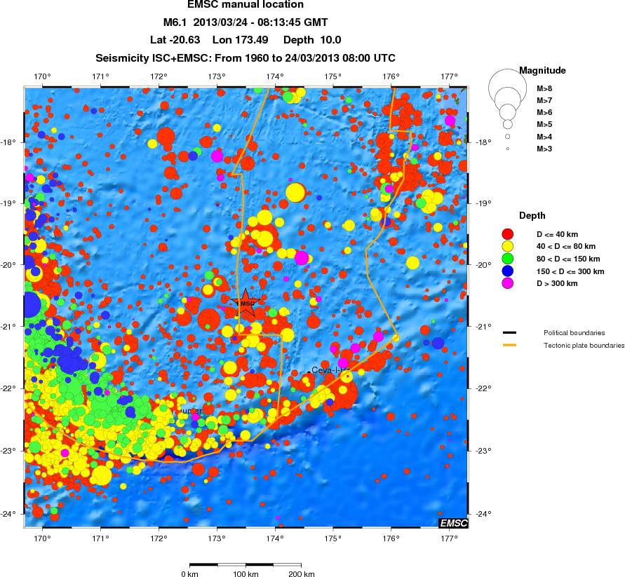 regional historical seismicity