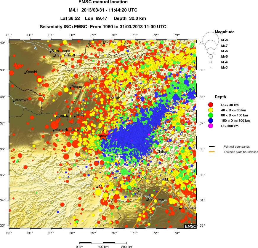 regional historical seismicity