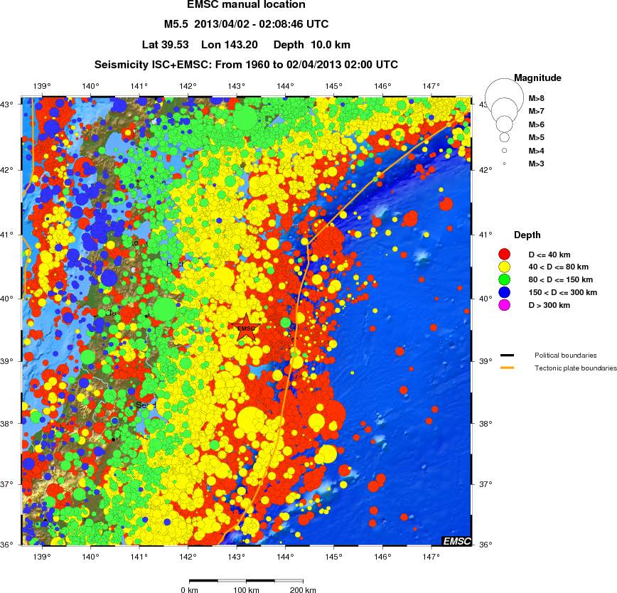 regional historical seismicity