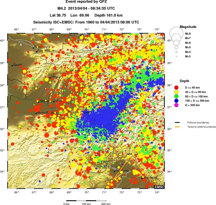 regional historical seismicity