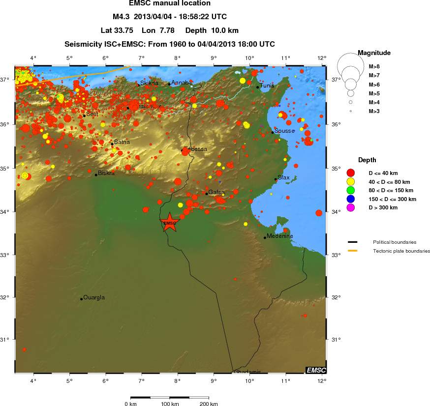 regional historical seismicity