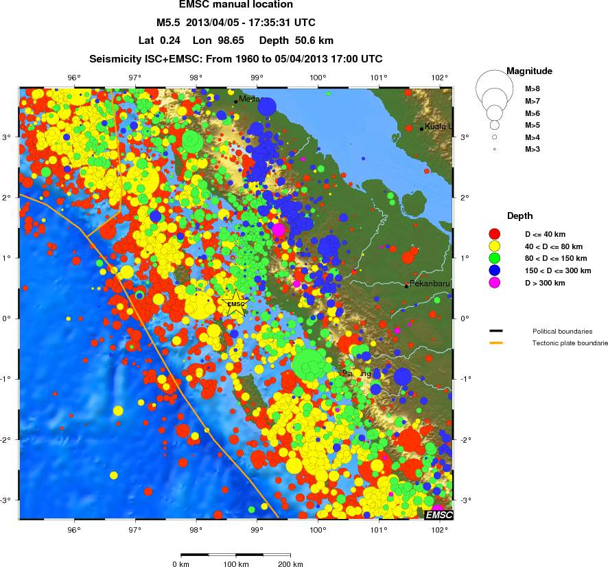 regional historical seismicity