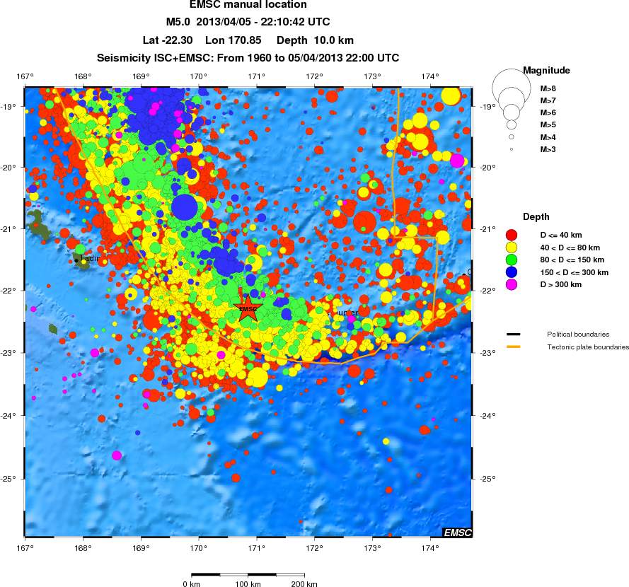 regional historical seismicity