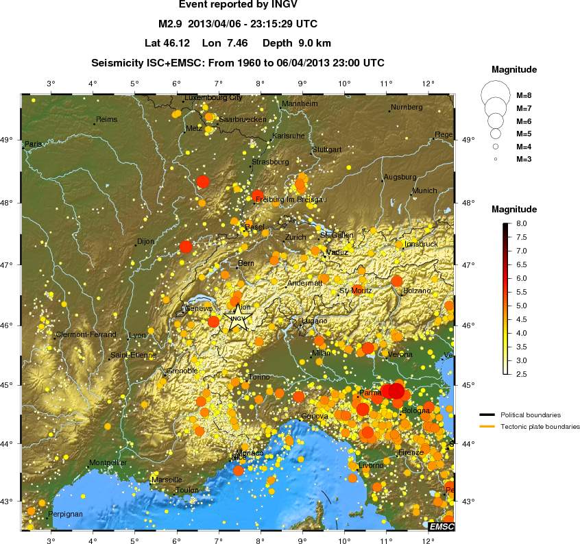 regional magnitude historical seismicity
