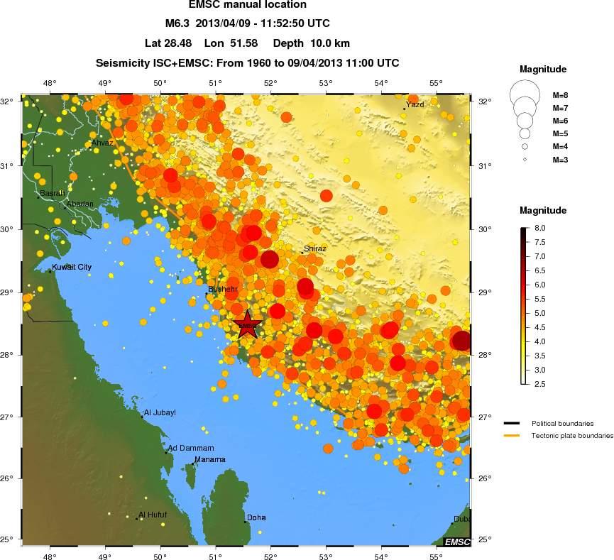 regional magnitude historical seismicity