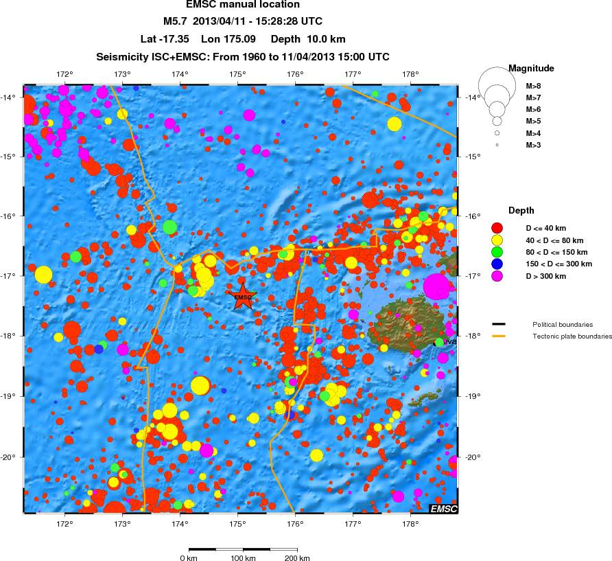 regional historical seismicity