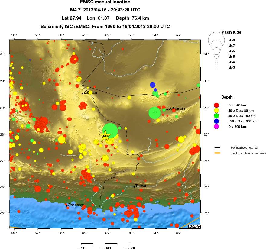 regional historical seismicity