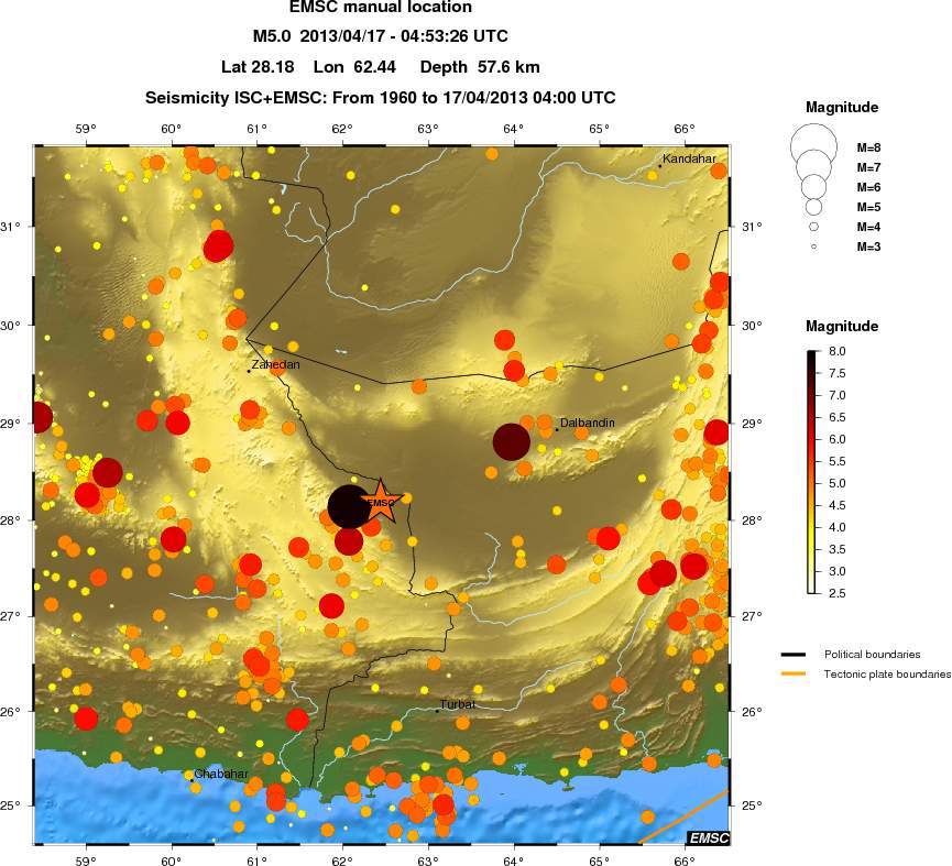 regional magnitude historical seismicity