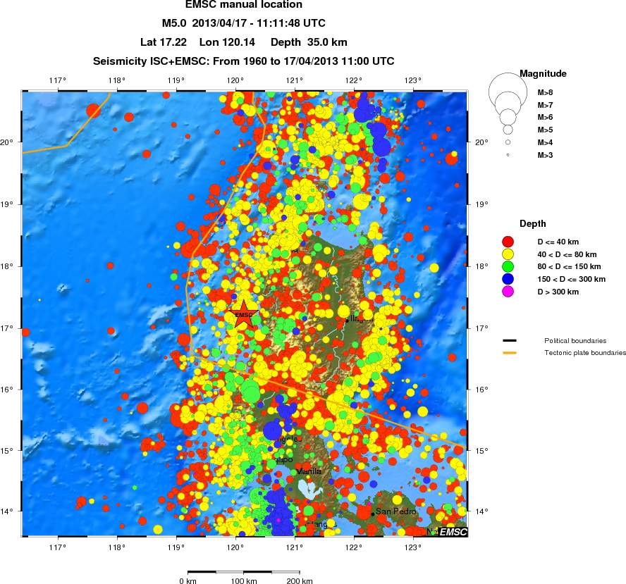regional historical seismicity