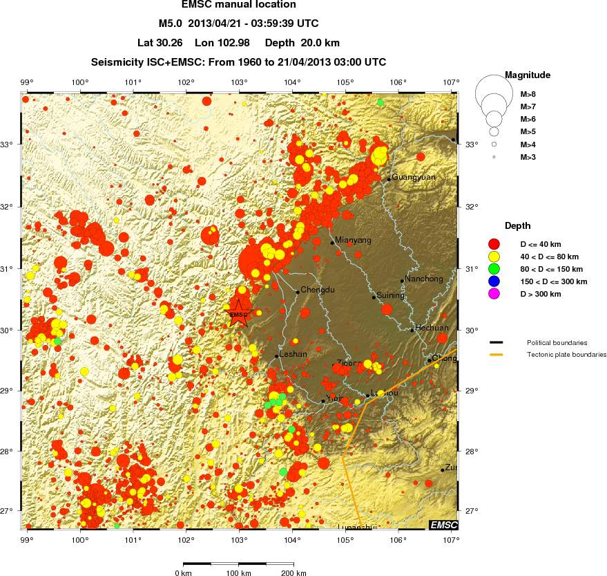 regional historical seismicity