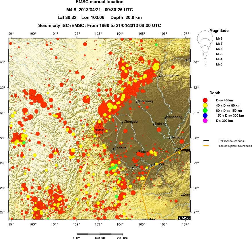 regional historical seismicity