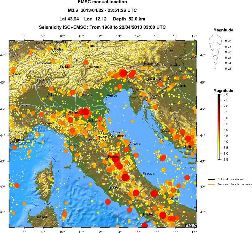 regional magnitude historical seismicity