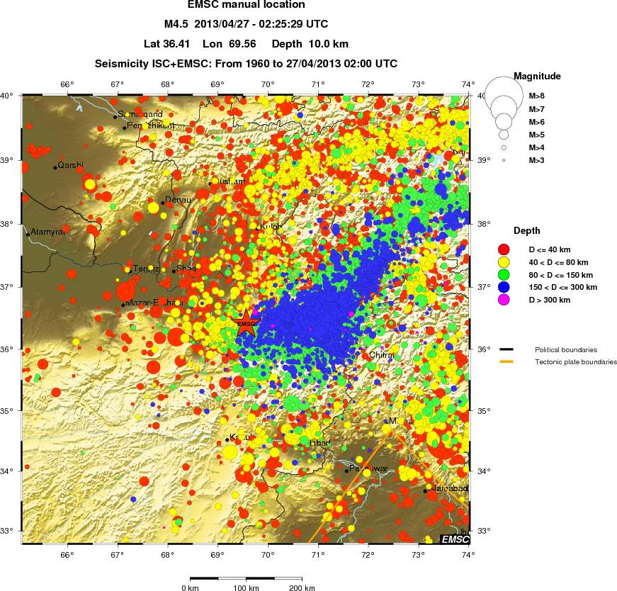 regional historical seismicity